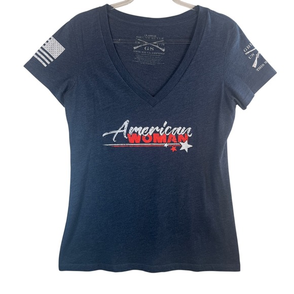 Grunt Style Tops - Grunt Style Valkyrie Tee Sz M Black Patriotic Warrior Graphic Top USA Warcore